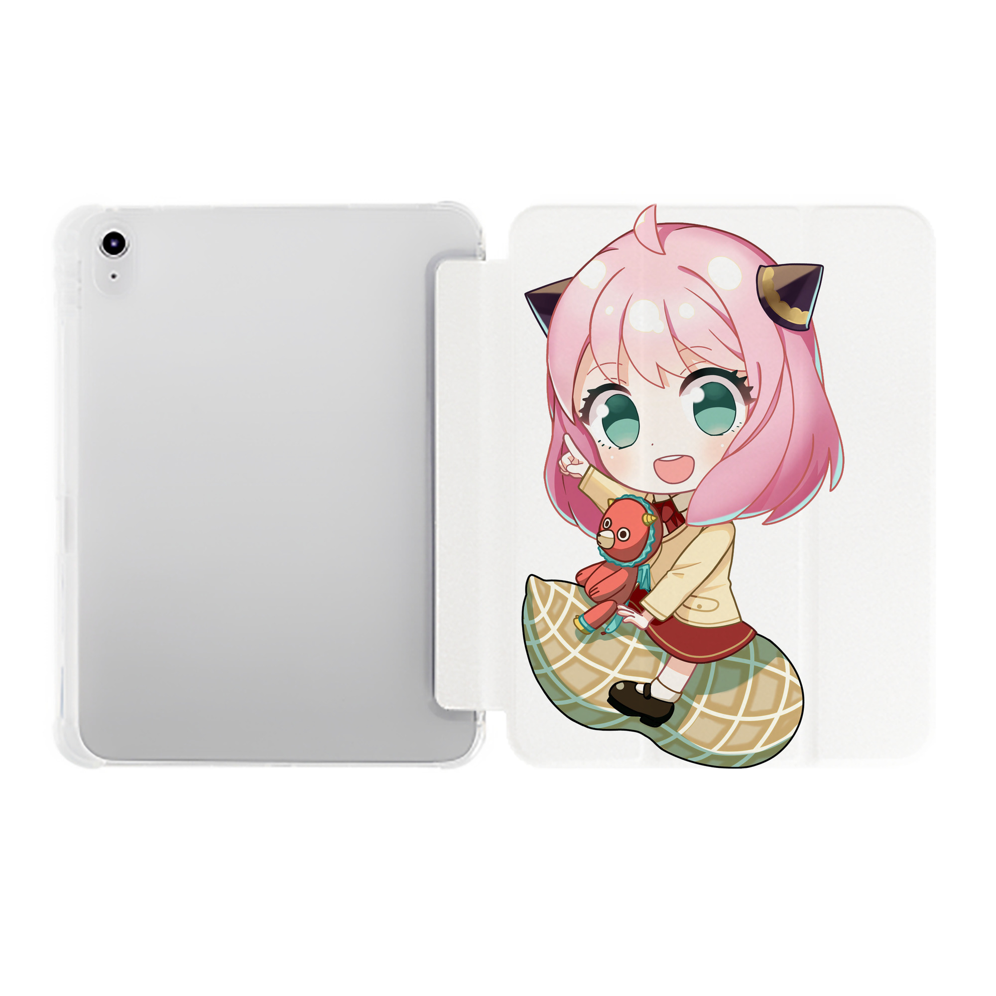（画像用） SPY×FAMILY间谍家家酒 IPad ケース ペン収納付き 三つ折りスタンド PUレザー×シリコン 対応機種9.5/10.5/10.9インチ